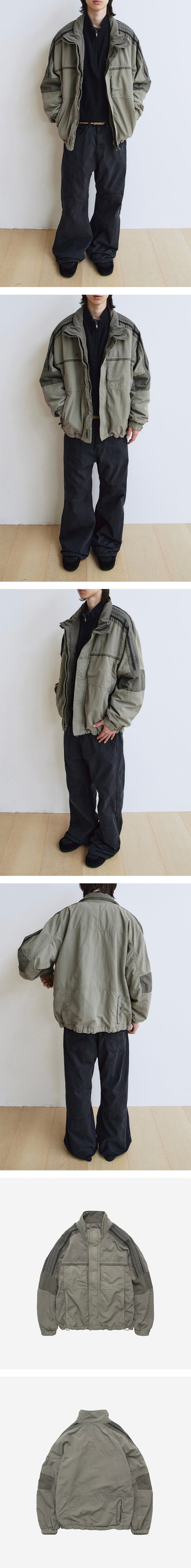 Polyteru - Old School Track Parka 1.2v (Khaki Gray) product image 3 | TRAB K-Fashion Australia