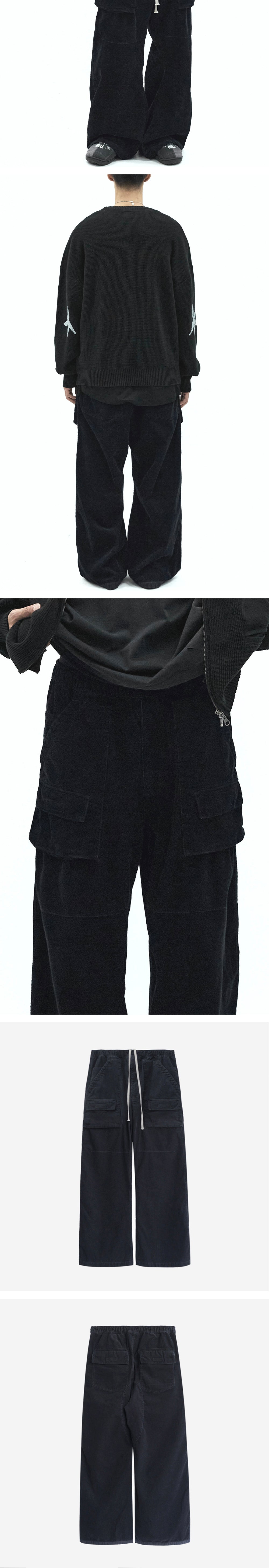 Polyteru - Heavy Front Cargo Pajama (Ink Black) product image 3 | TRAB K-Fashion Australia