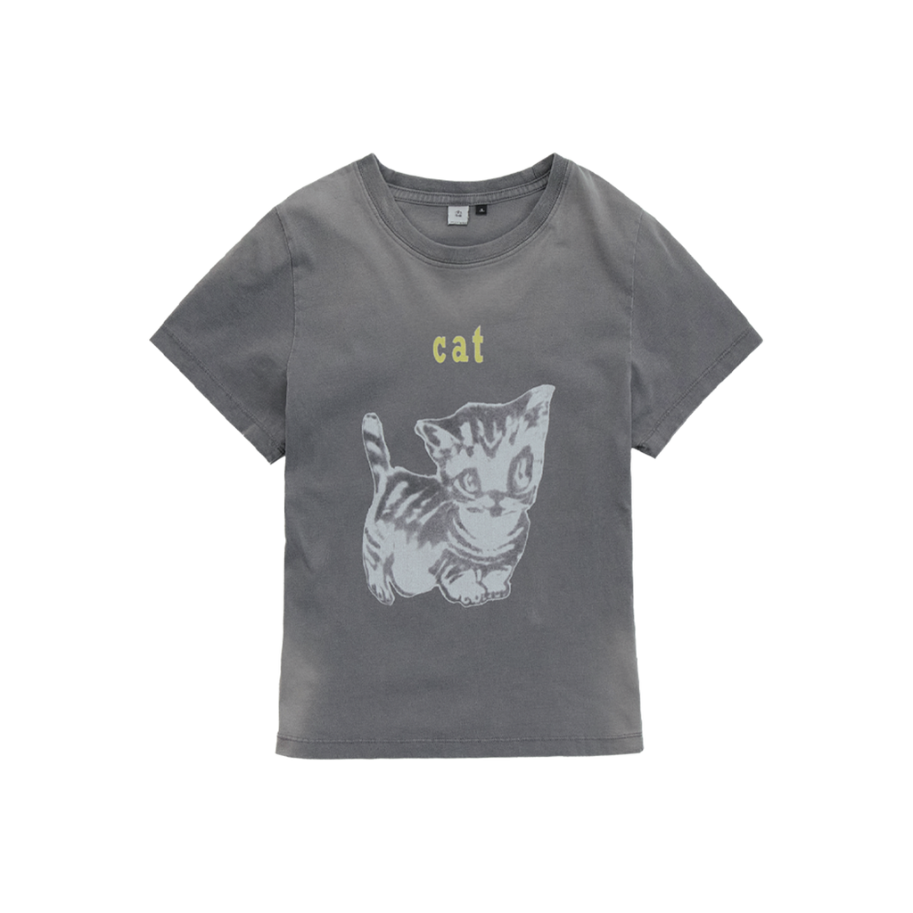 Polyteru - HANK Cat 1/2 Tee (Charcoal) product image 1 | TRAB K-Fashion Australia