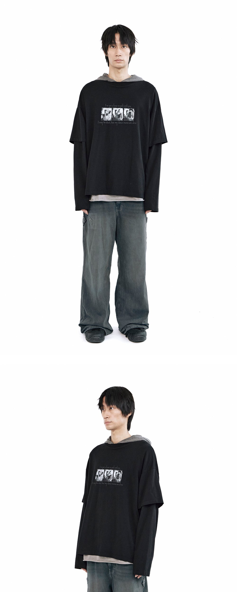 Polyteru - HANK Narrow Gosima Denim Pants (Blue Gray) product image 4 | TRAB K-Fashion Australia