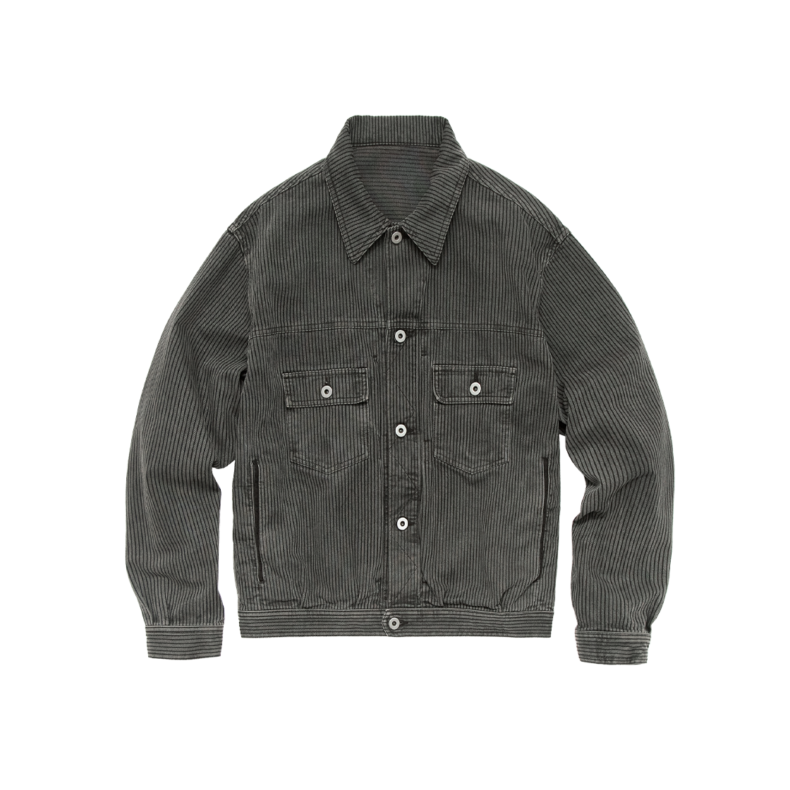 Polyteru - Used Trucker Jacket (Dyed Gray) product image 1 | TRAB K-Fashion Australia