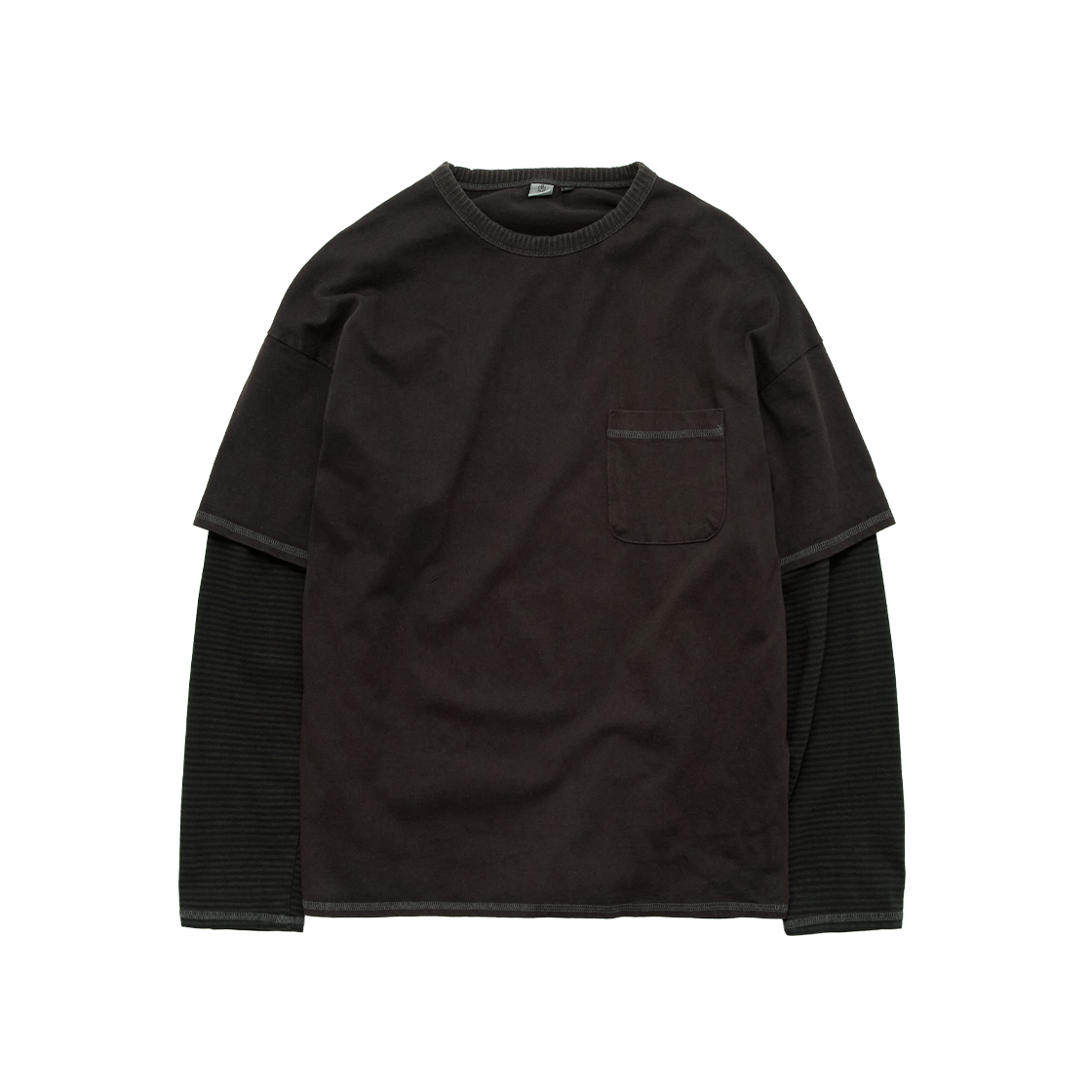 Polyteru - Double Layer Tee (Brown) product image 1 | TRAB K-Fashion Australia
