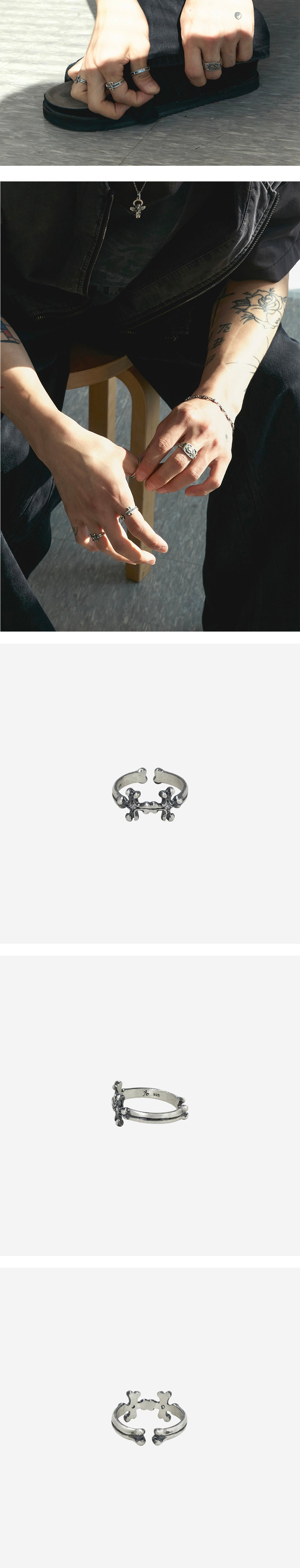 Polyteru - 925 Silver Ring 002 (Cross Bone) product image 4 | TRAB K-Fashion Australia