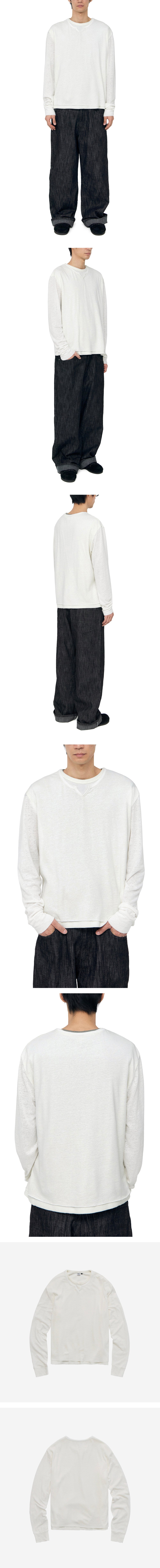 Polyteru - Root Neck Cropped Long Sleeves (Used White) product image 3 | TRAB K-Fashion Australia