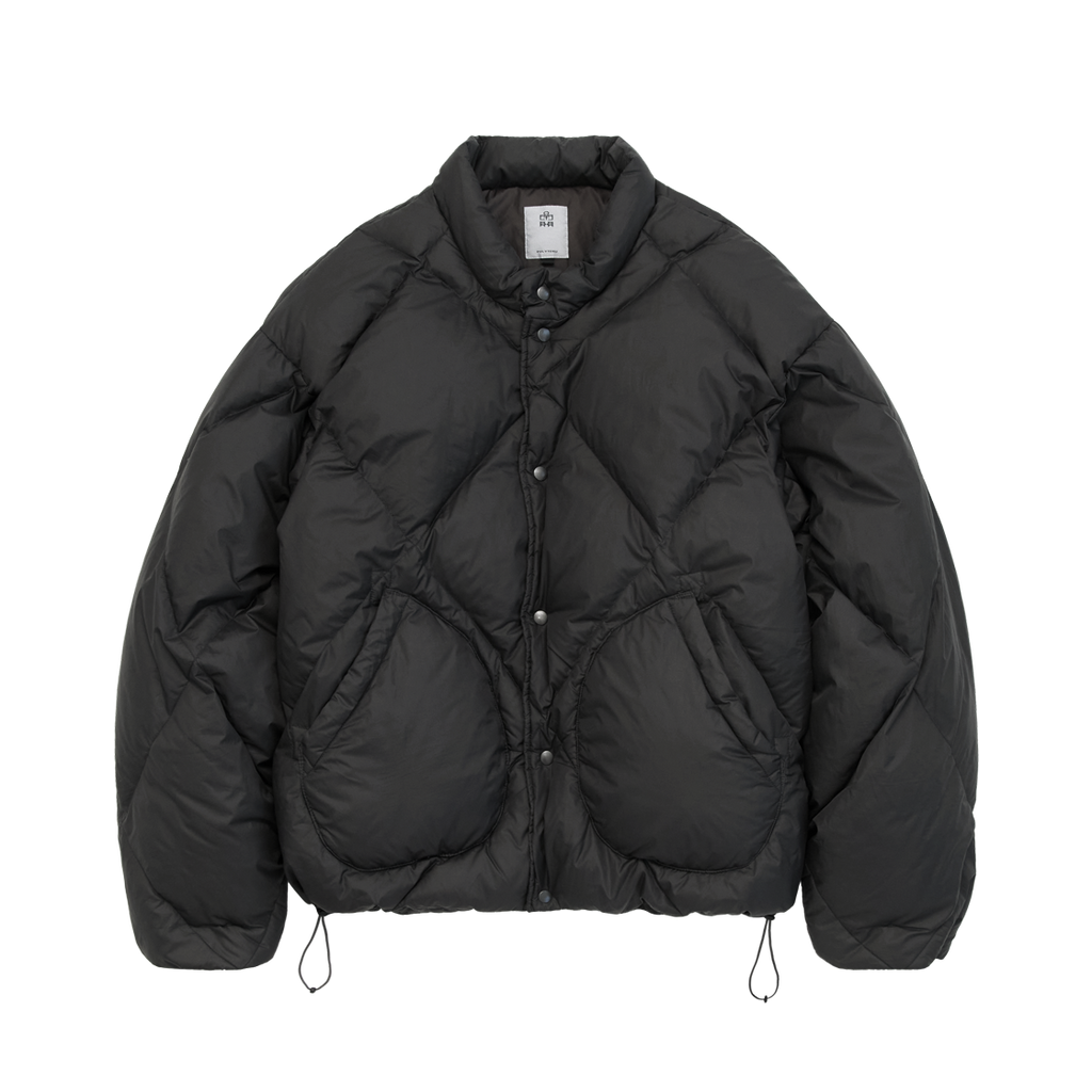 Polyteru - Rhombus Down Puffer Jacket (Black Charcoal) product image 1 | TRAB K-Fashion Australia