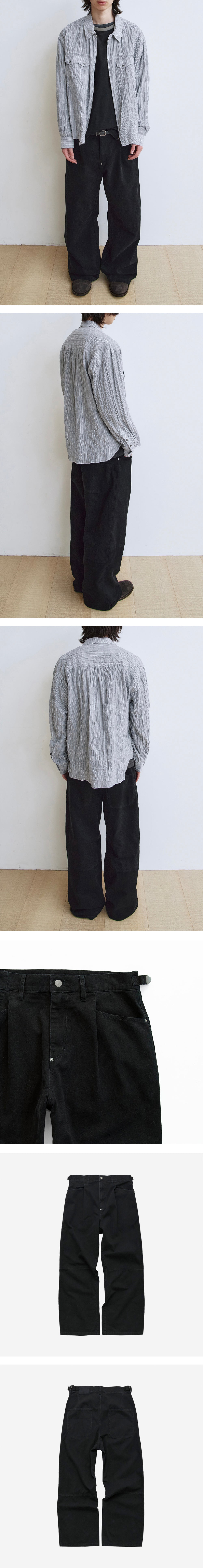 Polyteru - 1 Tuck Gosima Pants (Black) product image 3 | TRAB K-Fashion Australia