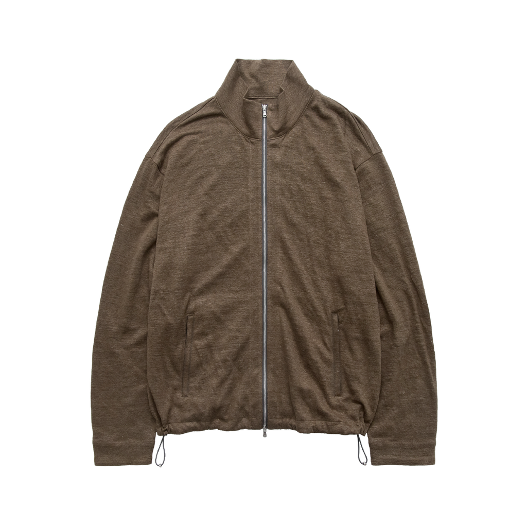 Polyteru - Silky Linen Jersey Zip (Up Taupe) product image 1 | TRAB K-Fashion Australia