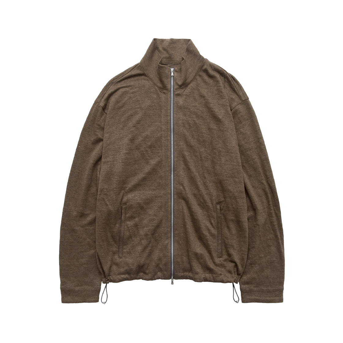 Polyteru - Silky Linen Jersey Zip (Up Taupe) product image 1 | TRAB K-Fashion Australia
