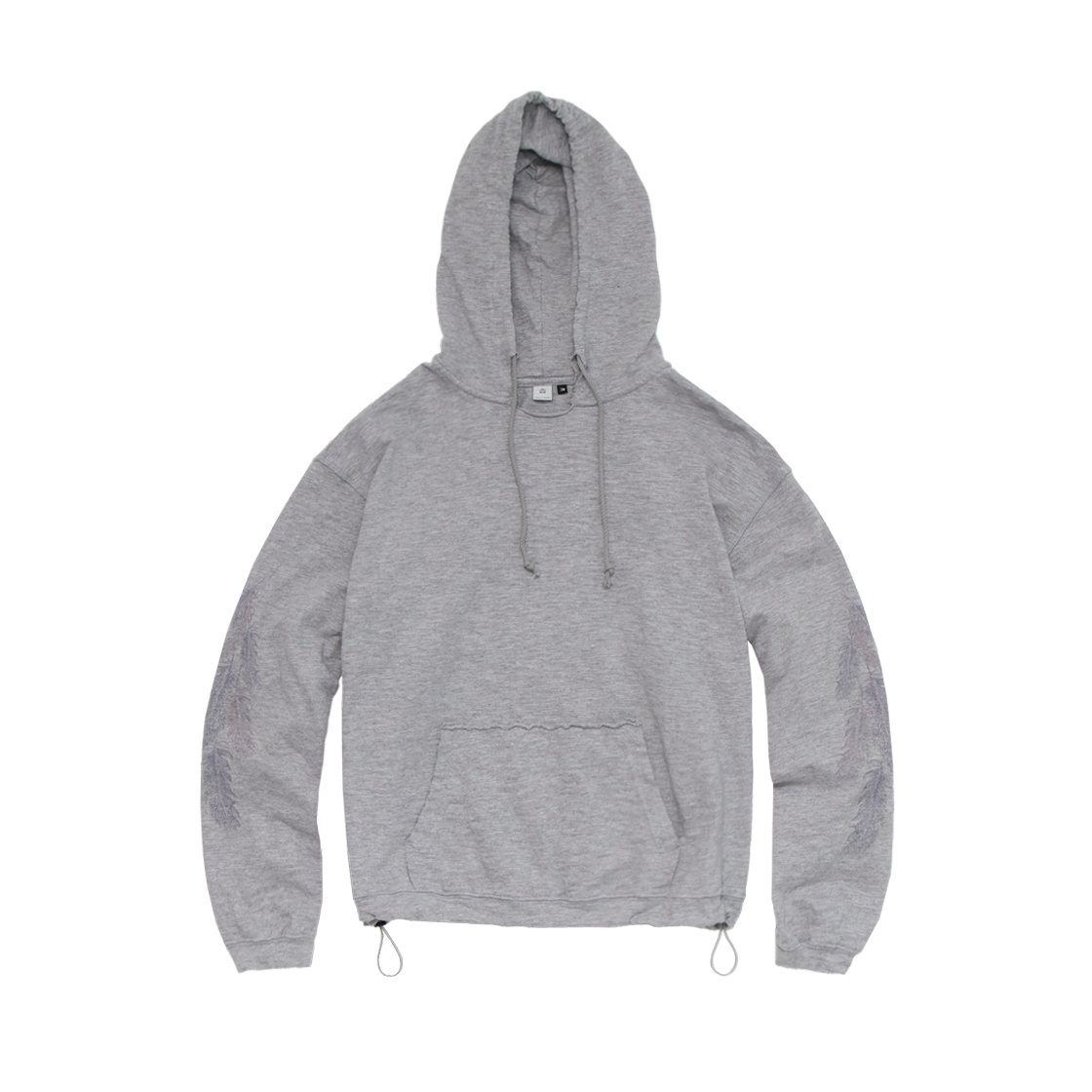 Polyteru - Feather Raw Cut Hoodie (Gray) product image 1 | TRAB K-Fashion Australia