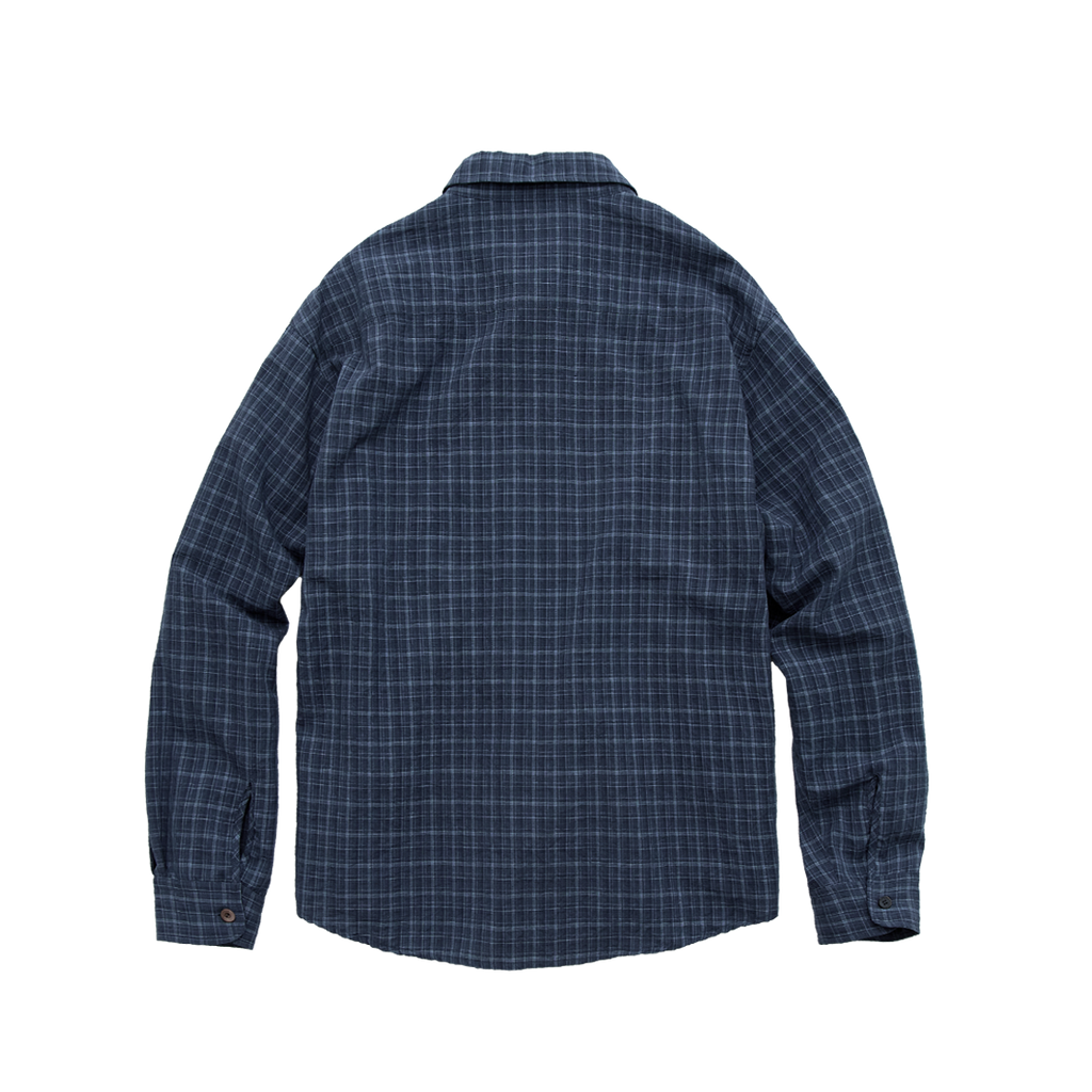 Polyteru - Loosed Check Shirts (Blue Navy) product image 2 | TRAB K-Fashion Australia