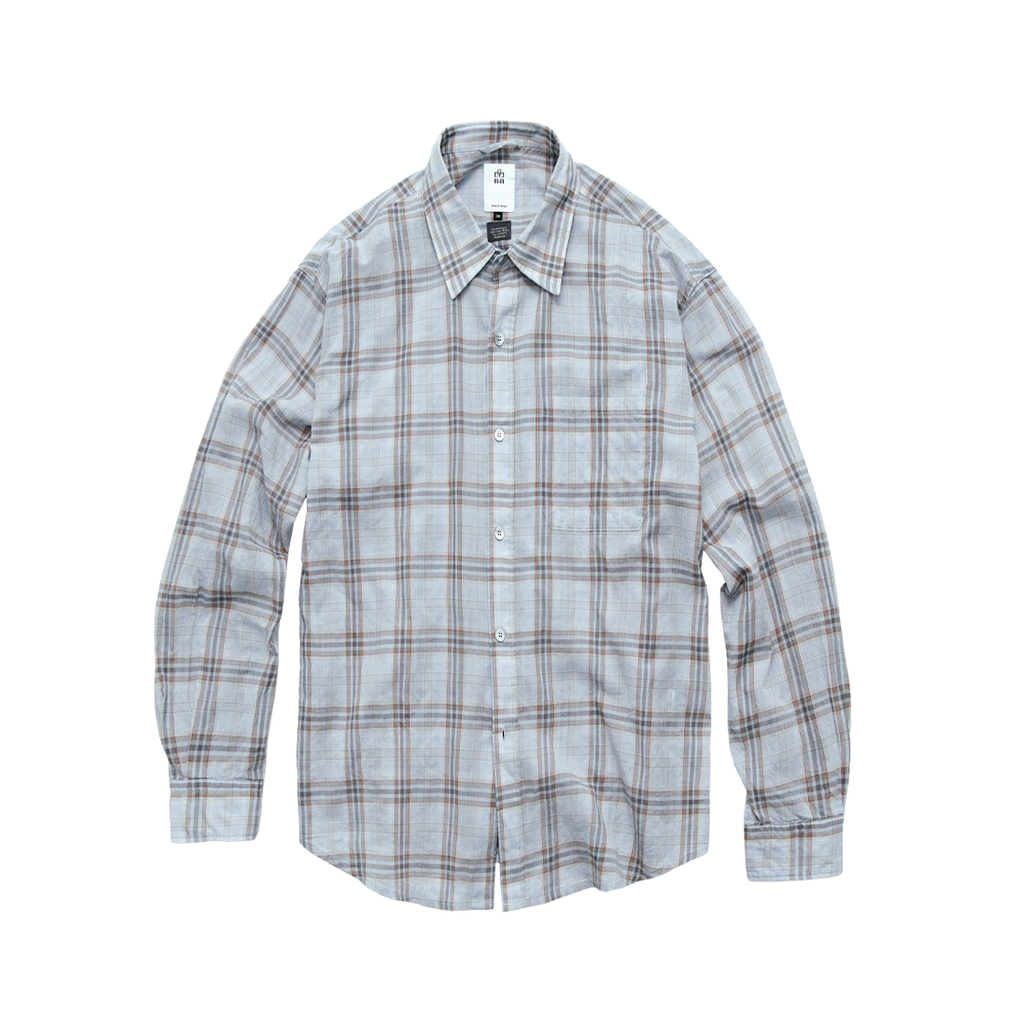 Polyteru - Loosed Check Shirts (Light Blue) product image 1 | TRAB K-Fashion Australia