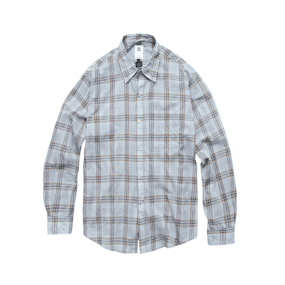 Polyteru - Loosed Check Shirts (Light Blue) product image 1 | TRAB K-Fashion Australia