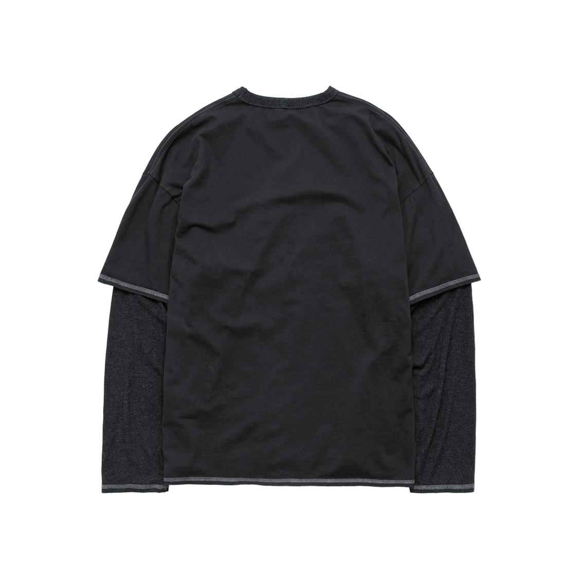Polyteru - Layered Long Sleeves (Dark Charcoal) product image 2 | TRAB K-Fashion Australia