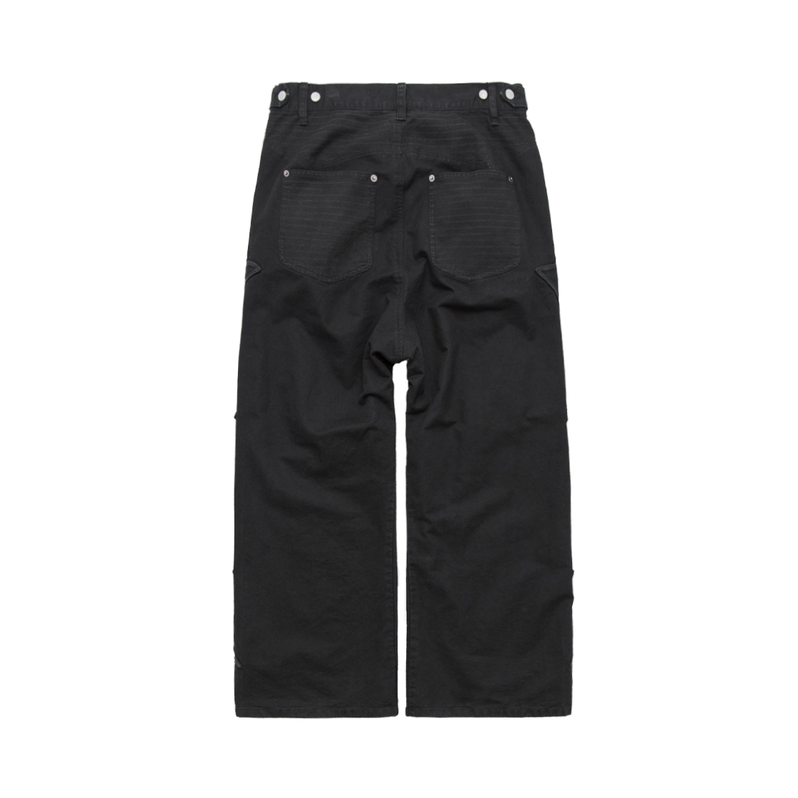 Polyteru - 1011 Fleur Patched Pants (Washed Black) product image 2 | TRAB K-Fashion Australia