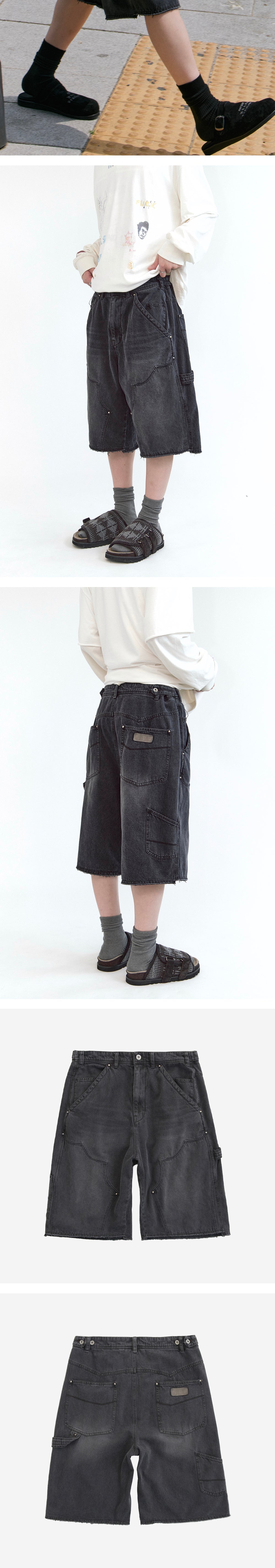 Polyteru - 1011 Double Knee 1/2 Pants (Gray) product image 4 | TRAB K-Fashion Australia