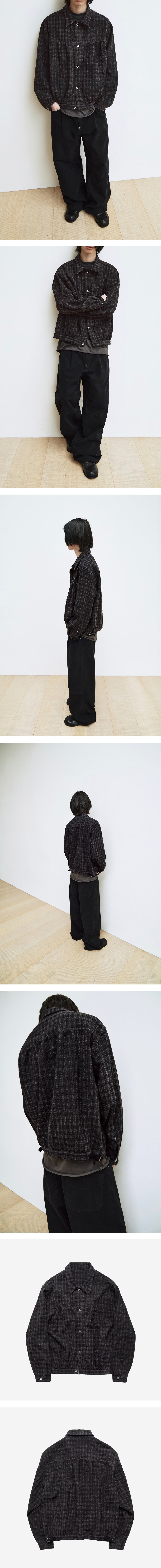 Polyteru - Used Trucker Jacket (Charcoal Check) product image 3 | TRAB K-Fashion Australia