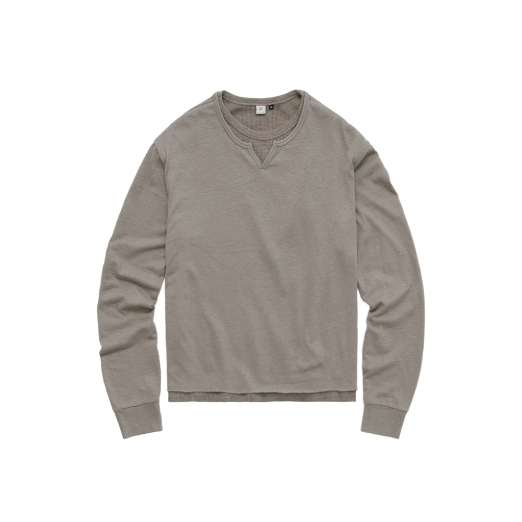 Polyteru - Root Neck Cropped Long Sleeves (Taupe) product image 1 | TRAB K-Fashion Australia