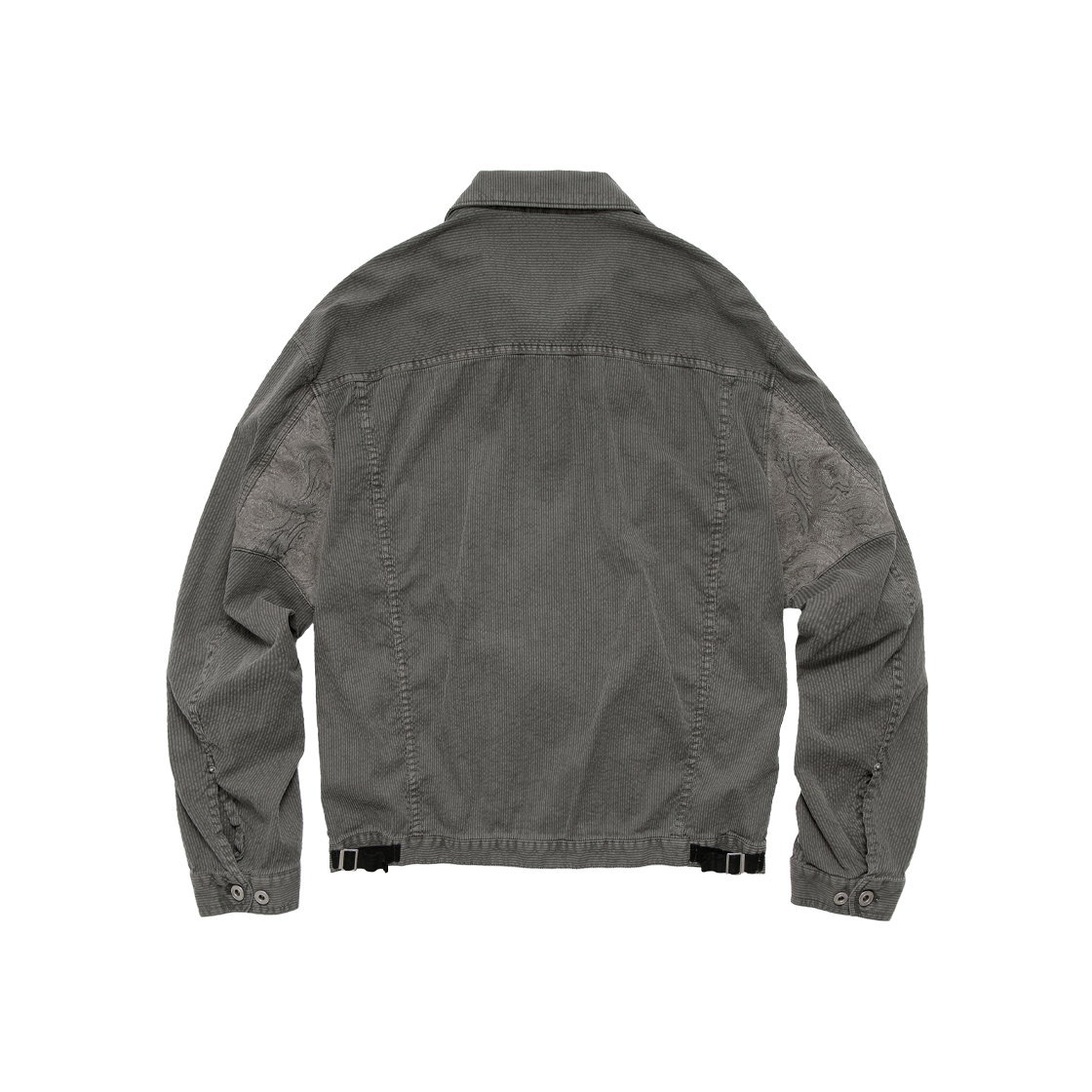 Polyteru - Hickory Zip Trucker (Striped Gray) product image 2 | TRAB K-Fashion Australia