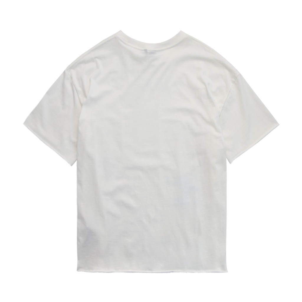 Polyteru - 1011 Lettering Muse 1/2 Tee Raw Cut (Used White) product image 2 | TRAB K-Fashion Australia