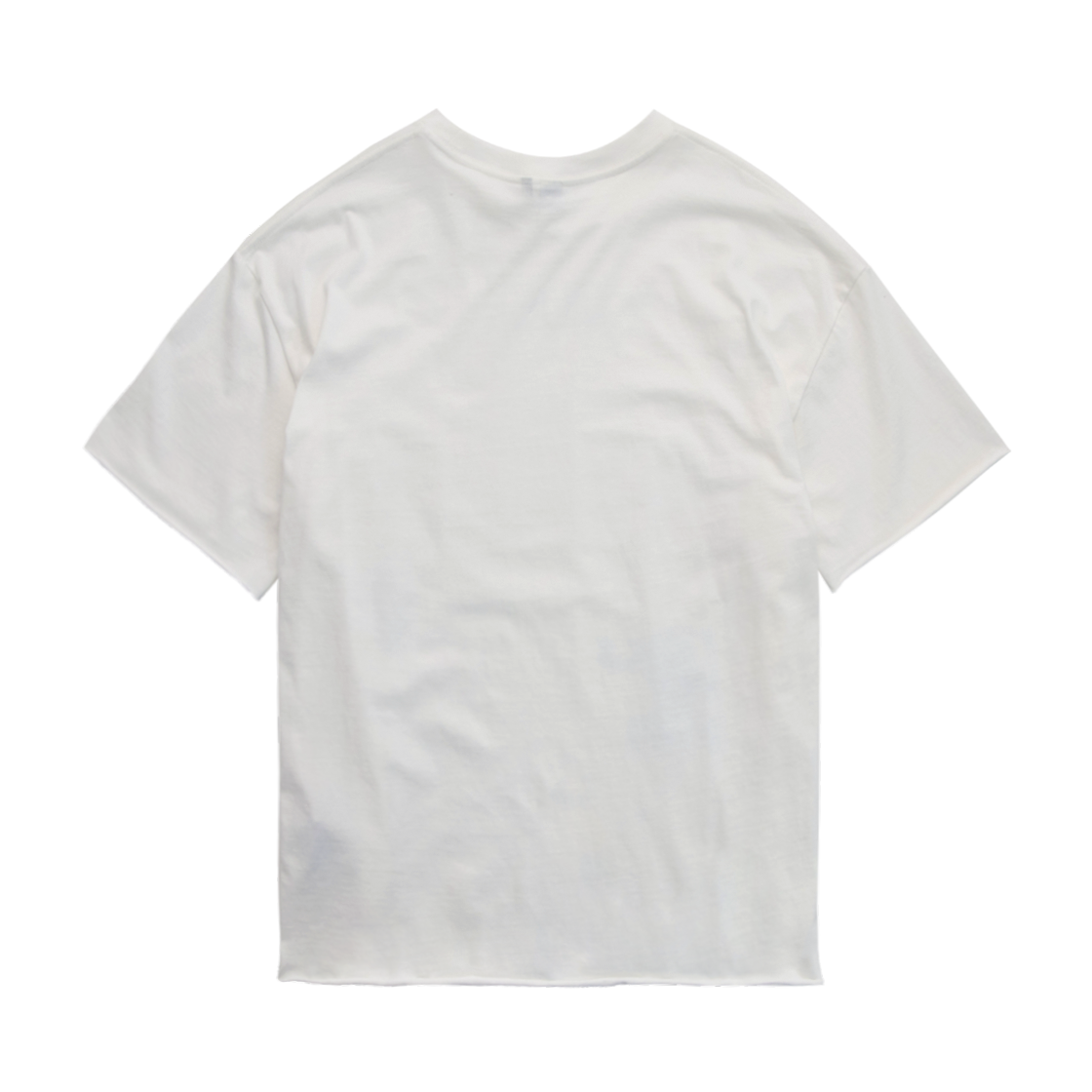 Polyteru - 1011 Lettering Muse 1/2 Tee Raw Cut (Used White) product image 2 | TRAB K-Fashion Australia