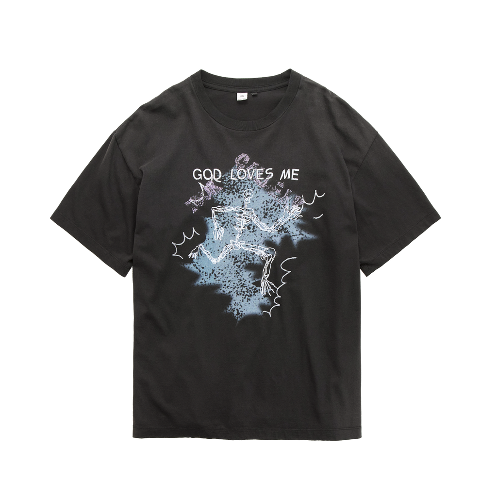 Polyteru - 1011 Lightning 1/2 Tee (Washed Black) product image 1 | TRAB K-Fashion Australia