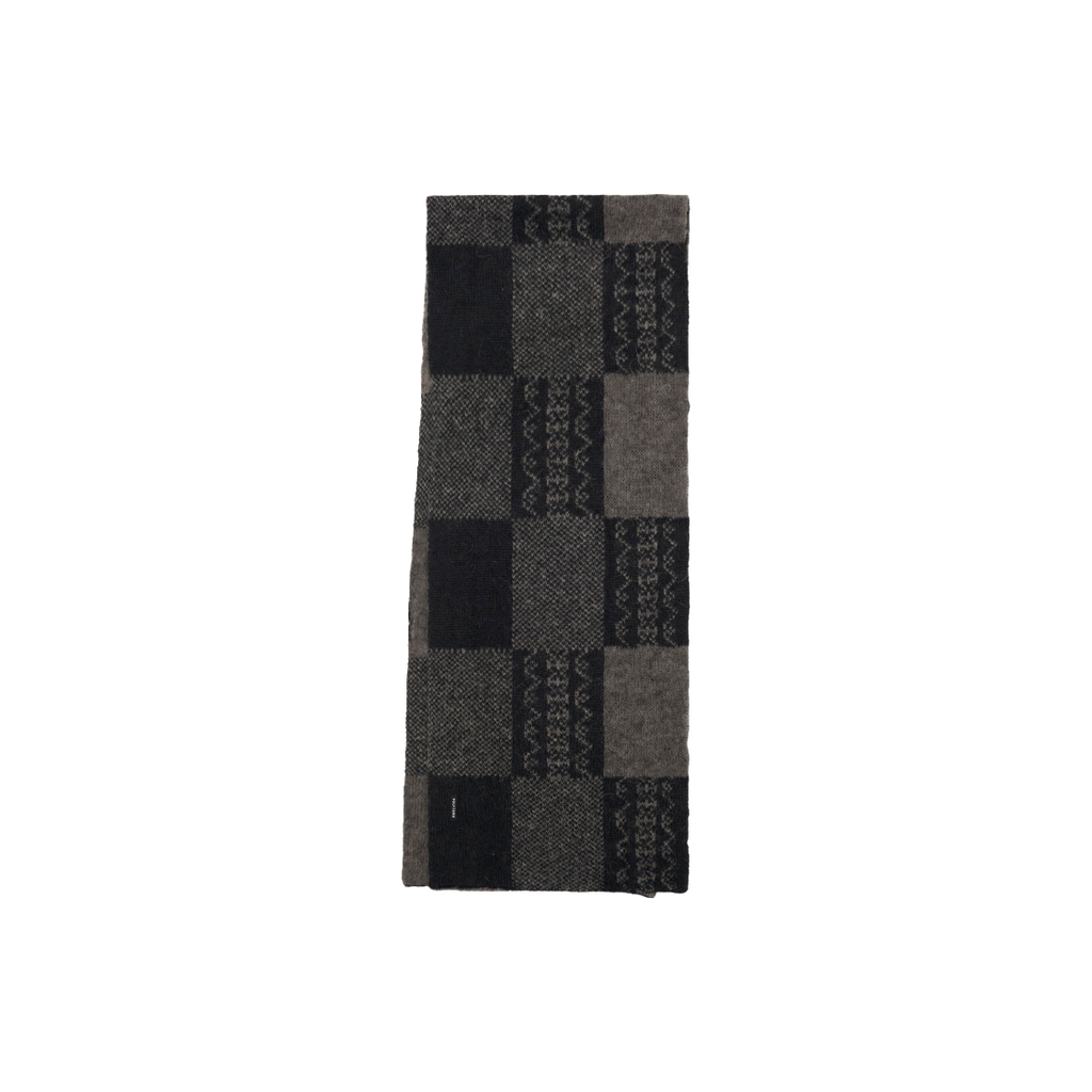 Polyteru - Ethnic Pattern Muffler (Checkerboard Black+Brown) product image 3 | TRAB K-Fashion Australia