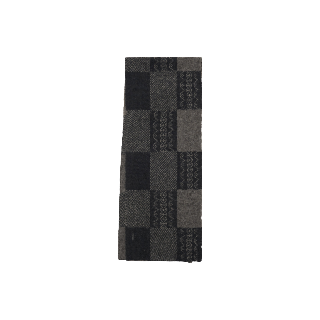 Polyteru - Ethnic Pattern Muffler (Checkerboard Black+Brown) product image 3 | TRAB K-Fashion Australia