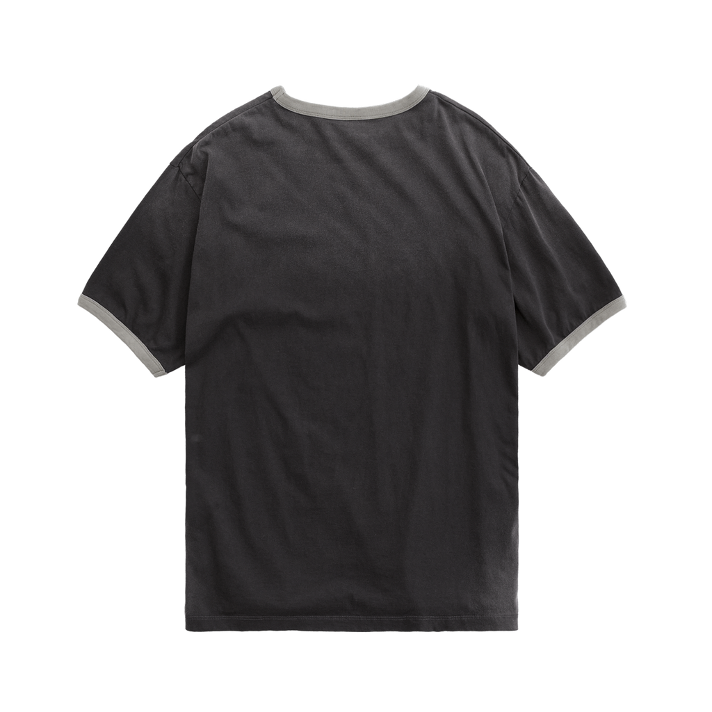 Polyteru - 1/2 Ringer T-Shirt (Faded Charcoal) product image 2 | TRAB K-Fashion Australia