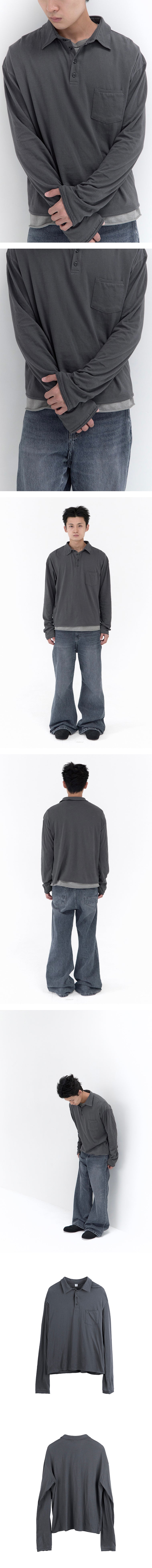 Polyteru - Soft PK Long Sleeves (Charcoal) product image 3 | TRAB K-Fashion Australia