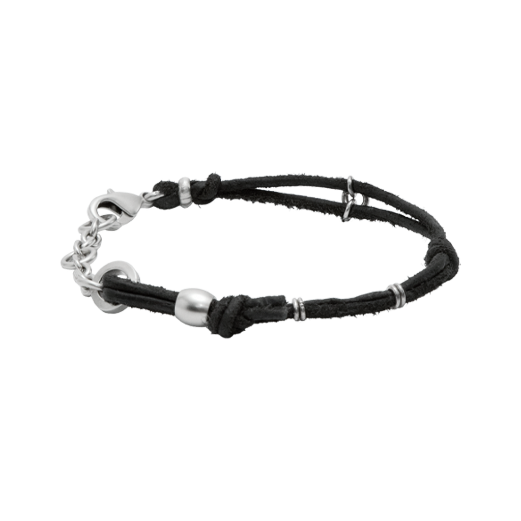 Polyteru - Double Strand Leather Bracelet (Black) product image 1 | TRAB K-Fashion Australia