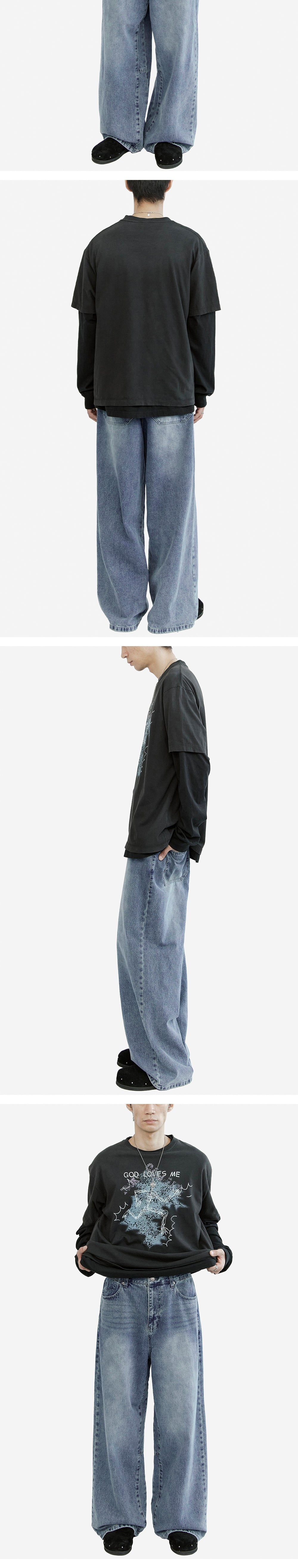 Polyteru - Gosima Denim Pants (Washed Blue) product image 4 | TRAB K-Fashion Australia