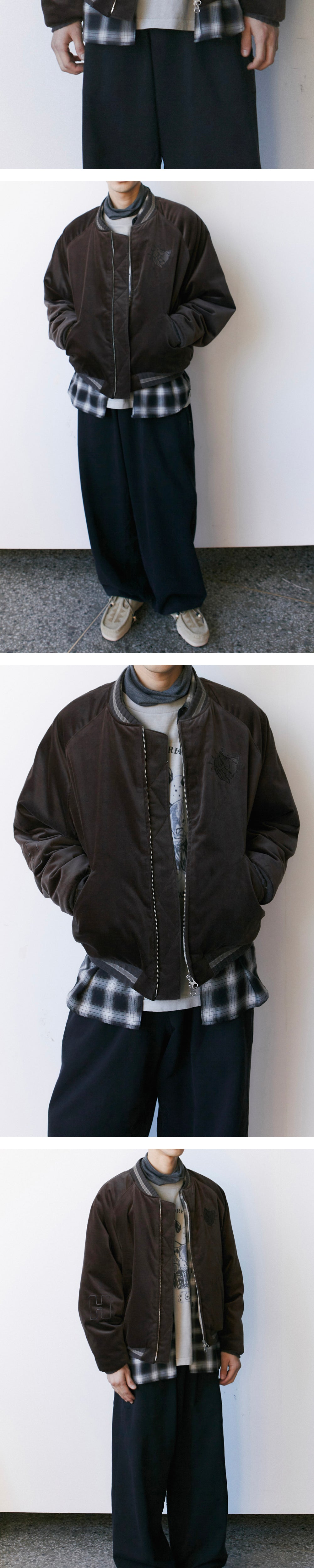 Polyteru - HANK Velvet Souvenir Jacket (Brown) product image 6 | TRAB K-Fashion Australia