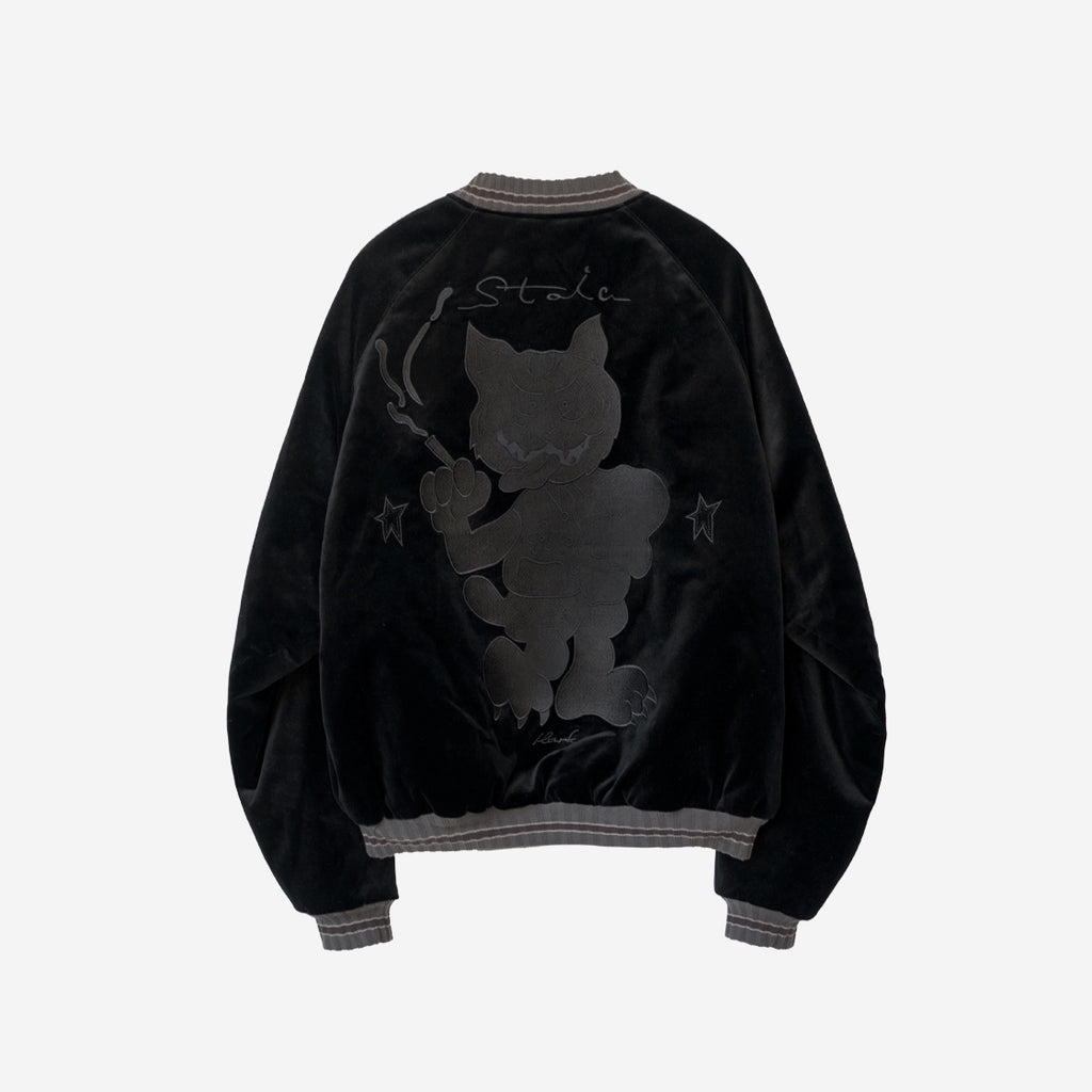 Polyteru - HANK Velvet Souvenir Jacket (Black) product image 2 | TRAB K-Fashion Australia