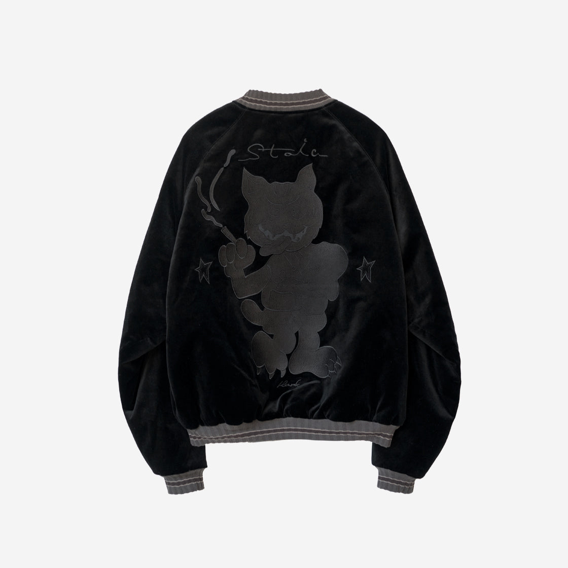Polyteru - HANK Velvet Souvenir Jacket (Black) product image 2 | TRAB K-Fashion Australia