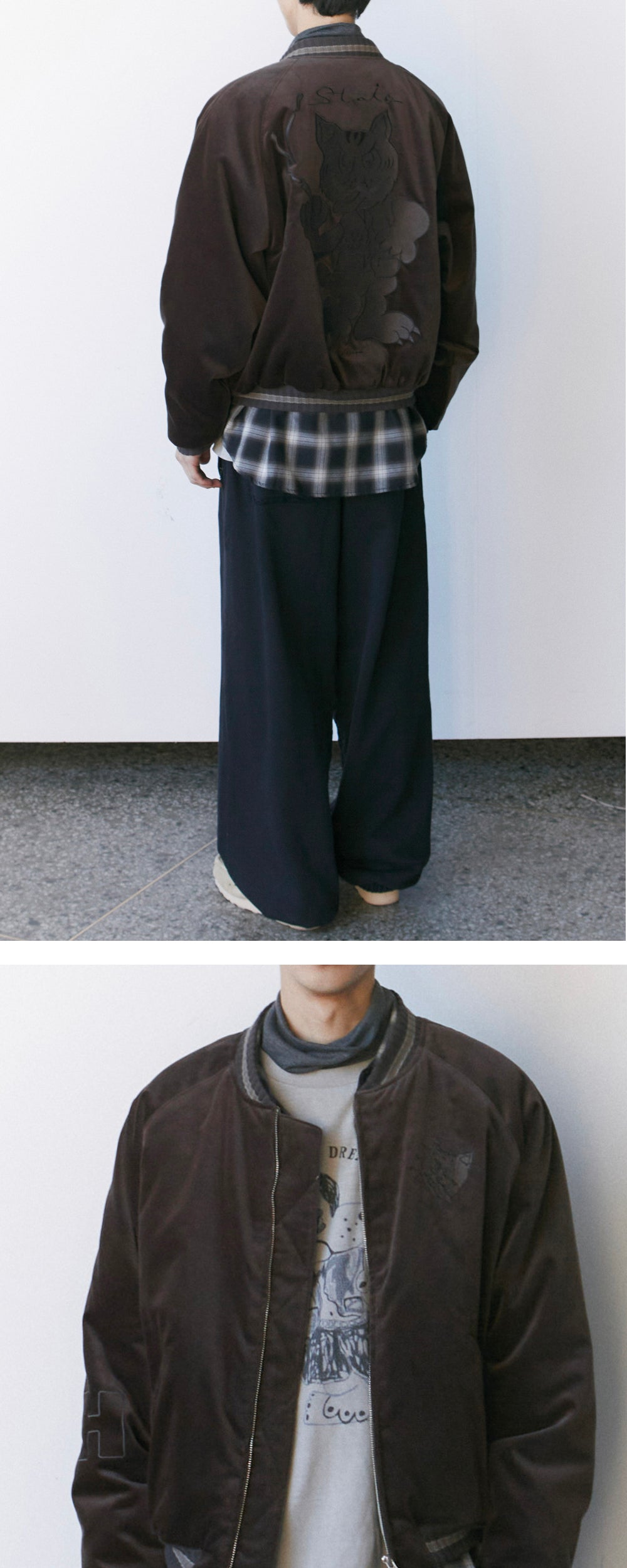 Polyteru - HANK Velvet Souvenir Jacket (Brown) product image 5 | TRAB K-Fashion Australia