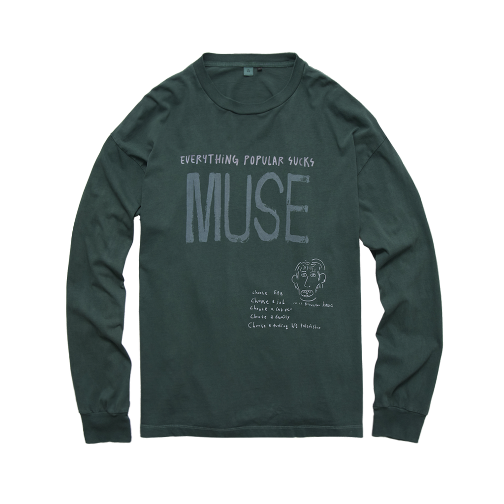 Polyteru - 1011 Lettering Muse Long Sleeve (Green) product image 1 | TRAB K-Fashion Australia