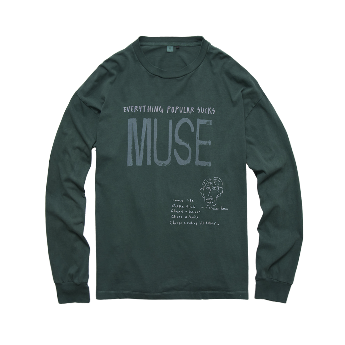 Polyteru - 1011 Lettering Muse Long Sleeve (Green) product image 1 | TRAB K-Fashion Australia