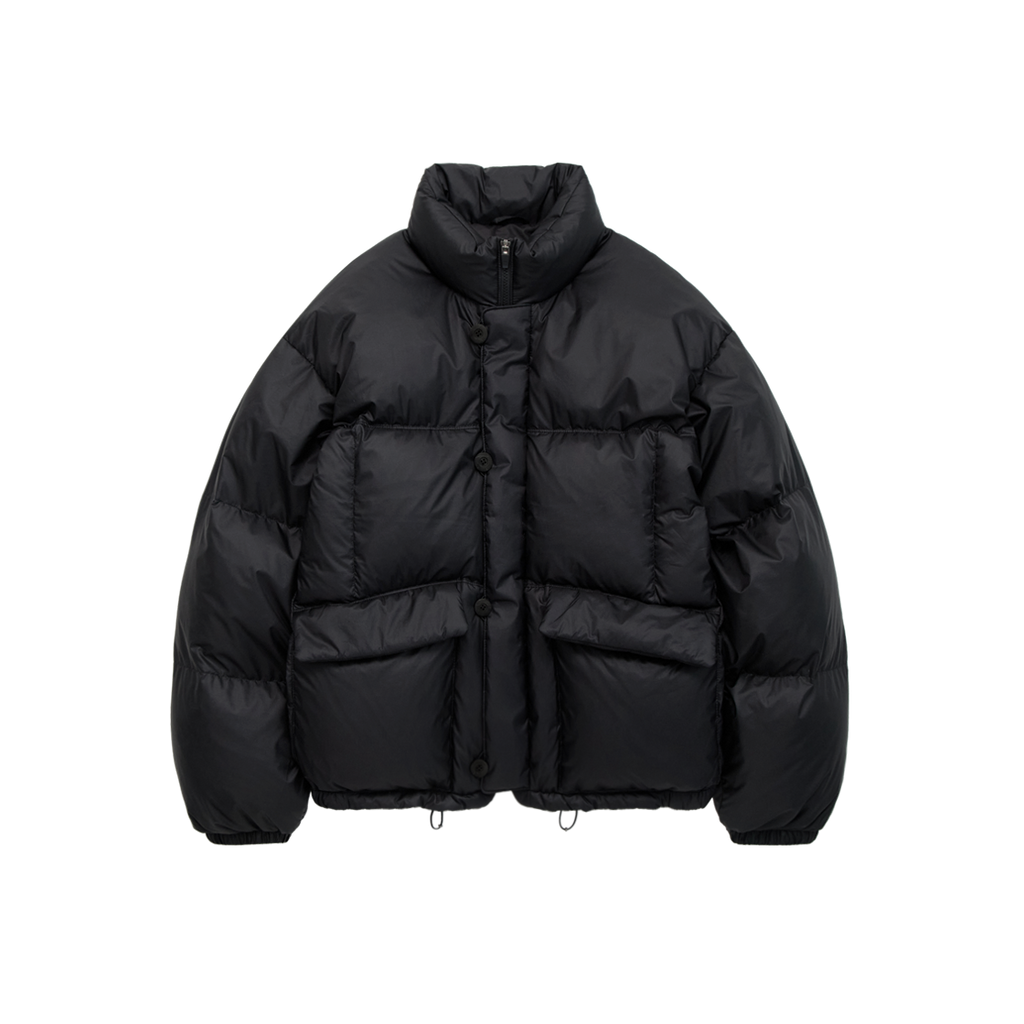 Polyteru - Button Puffer Jacket (Black) product image 1 | TRAB K-Fashion Australia