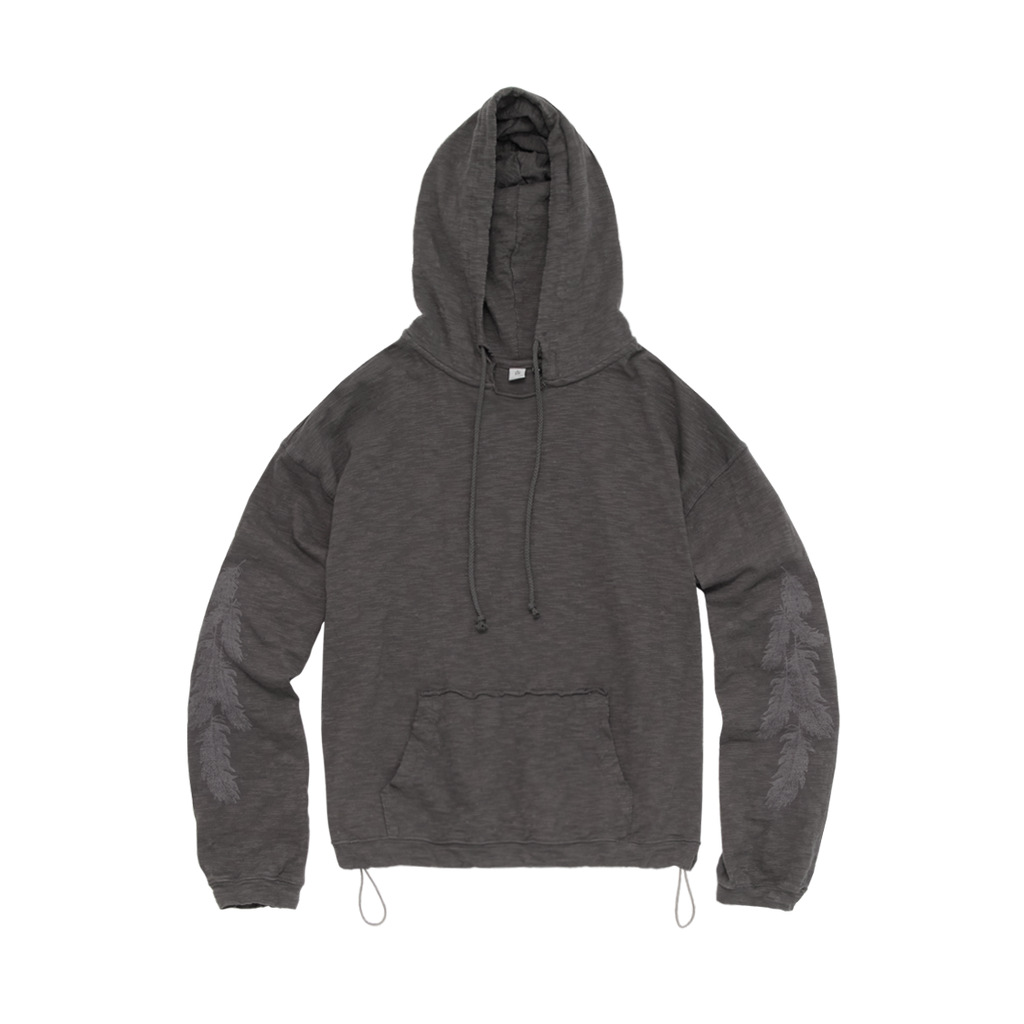 Polyteru - Feather Raw Cut Hoodie (Brown Charcoal) product image 1 | TRAB K-Fashion Australia