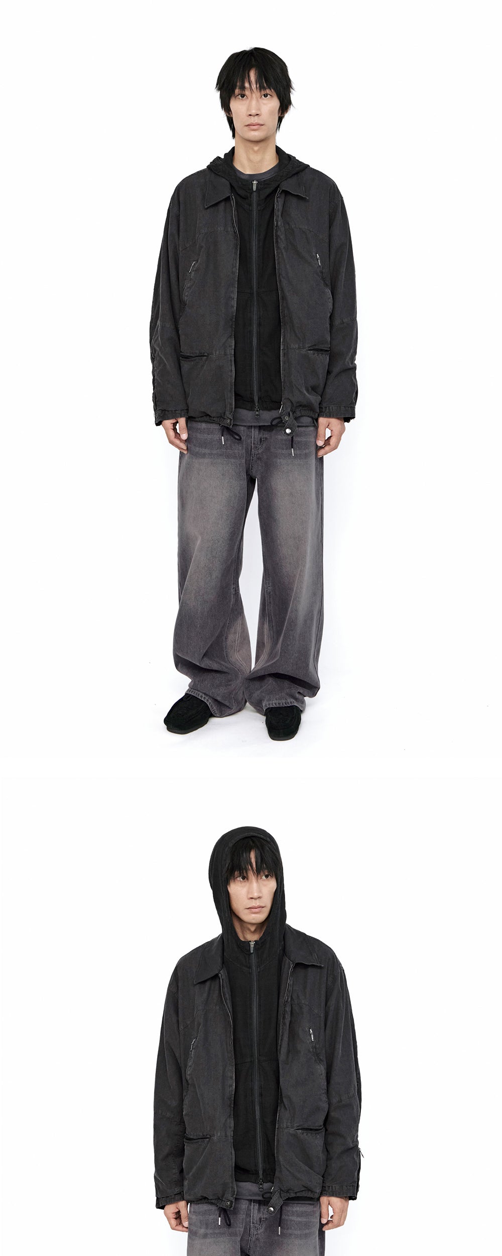 Polyteru - 5 Zip Jacket (Purple Brown) product image 3 | TRAB K-Fashion Australia