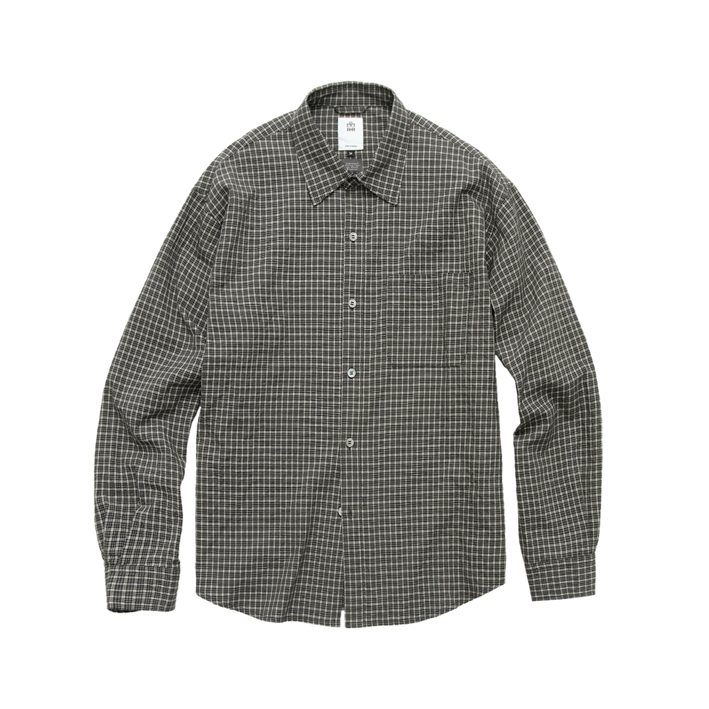 Polyteru - Loosed Check Shirts (Charcoal Beige) product image 1 | TRAB K-Fashion Australia