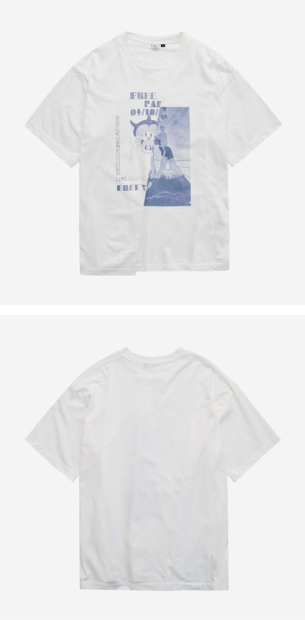 Polyteru - 1011 Slashed Tee (Used White) product image 5 | TRAB K-Fashion Australia