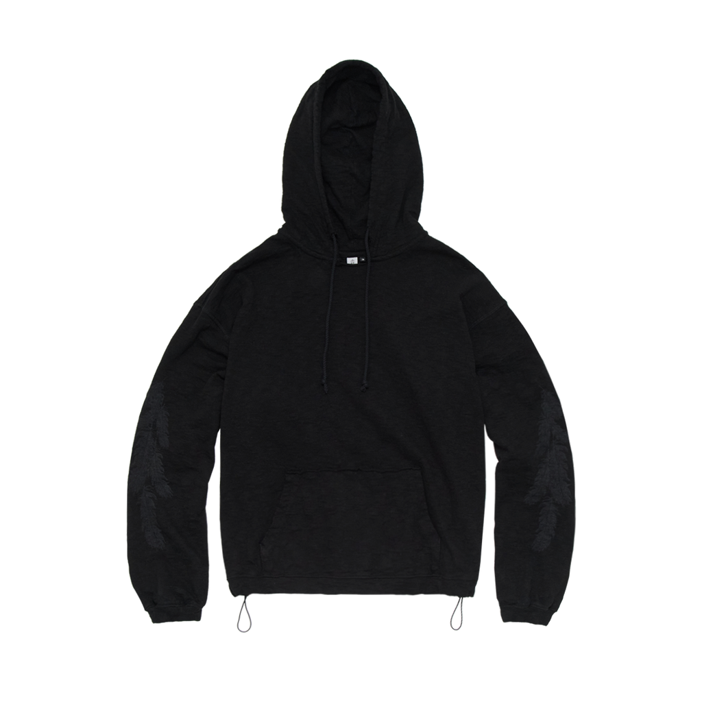 Polyteru - Feather Raw Cut Hoodie (Black) product image 1 | TRAB K-Fashion Australia