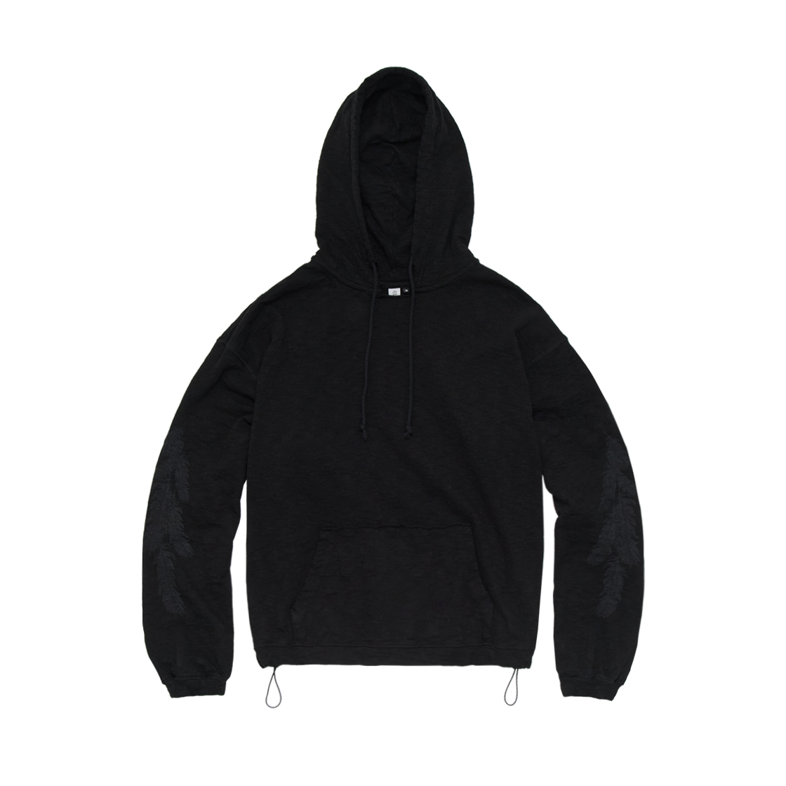 Polyteru - Feather Raw Cut Hoodie (Black) product image 1 | TRAB K-Fashion Australia