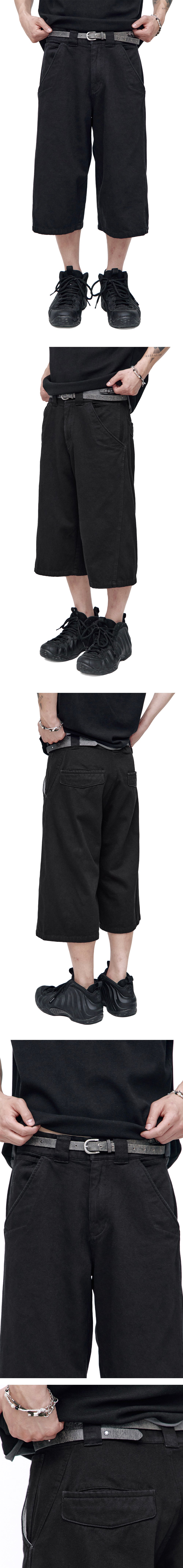 Polyteru - Half Slash Officer Pants (Black) product image 3 | TRAB K-Fashion Australia