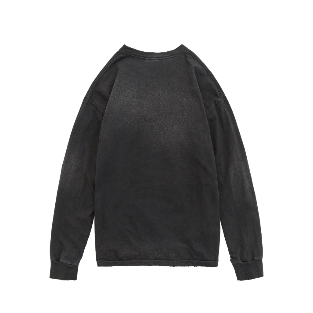 Polyteru - x Hot Stuff Long Sleeves 'Angry' Hard (Washed Charcoal) product image 2 | TRAB K-Fashion Australia
