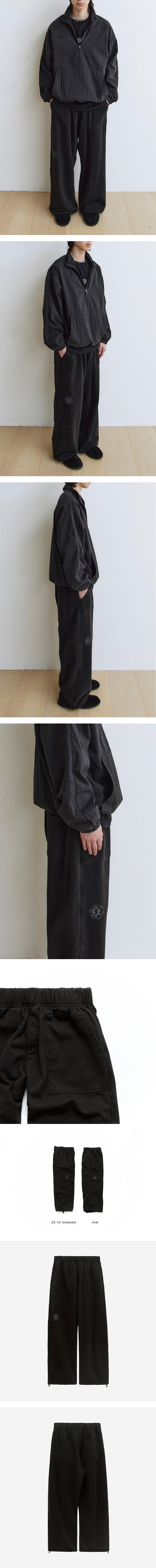 Polyteru - 1011 Fatigue Sweatpants 1.2v (Bleached Black) product image 3 | TRAB K-Fashion Australia