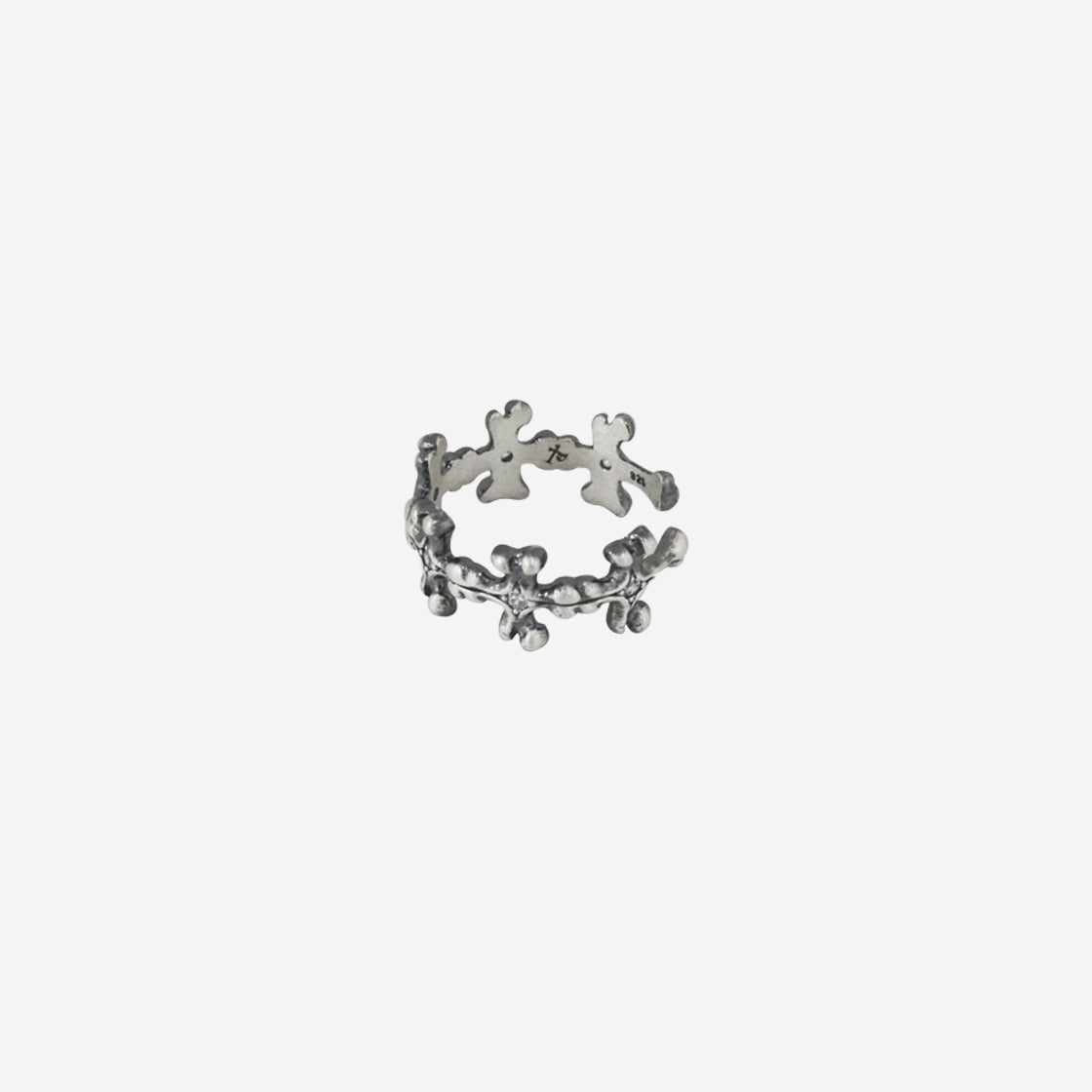 Polyteru - 925 Silver Ring 004 Floral (Cross Bone) product image 1 | TRAB K-Fashion Australia