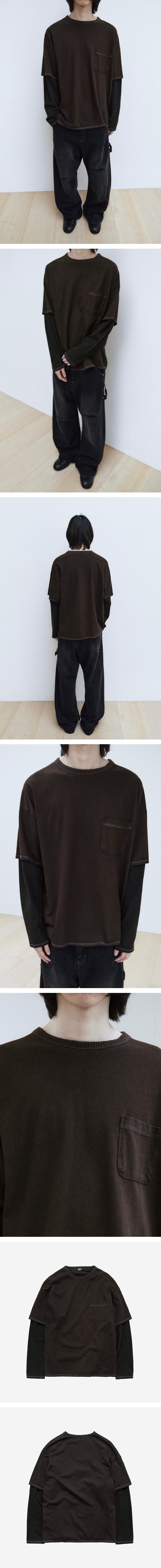 Polyteru - Double Layer Tee (Brown) product image 3 | TRAB K-Fashion Australia