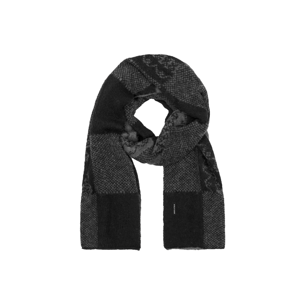 Polyteru - Ethnic Pattern Muffler (Checkerboard Black+Brown) product image 2 | TRAB K-Fashion Australia